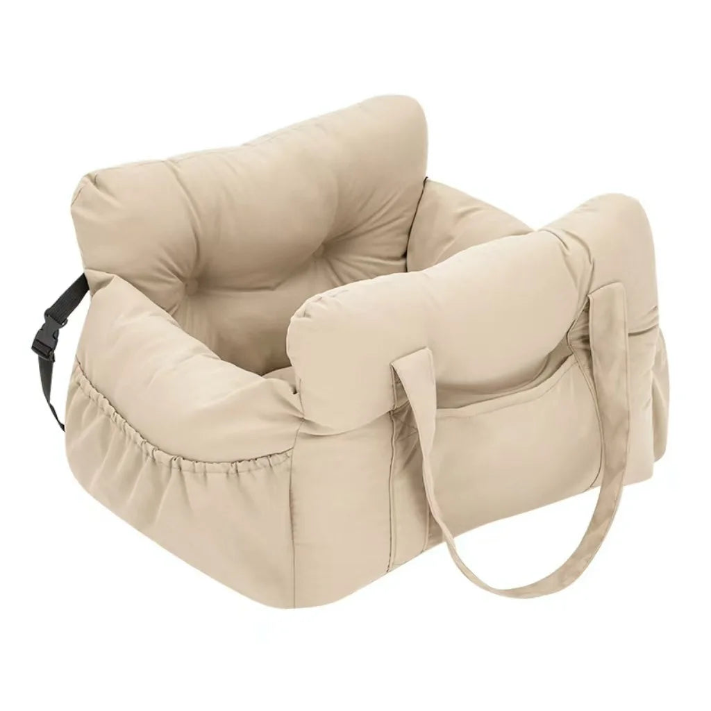 Dog Car Booster Seat with Safety Belt – Non-Slip & Washable