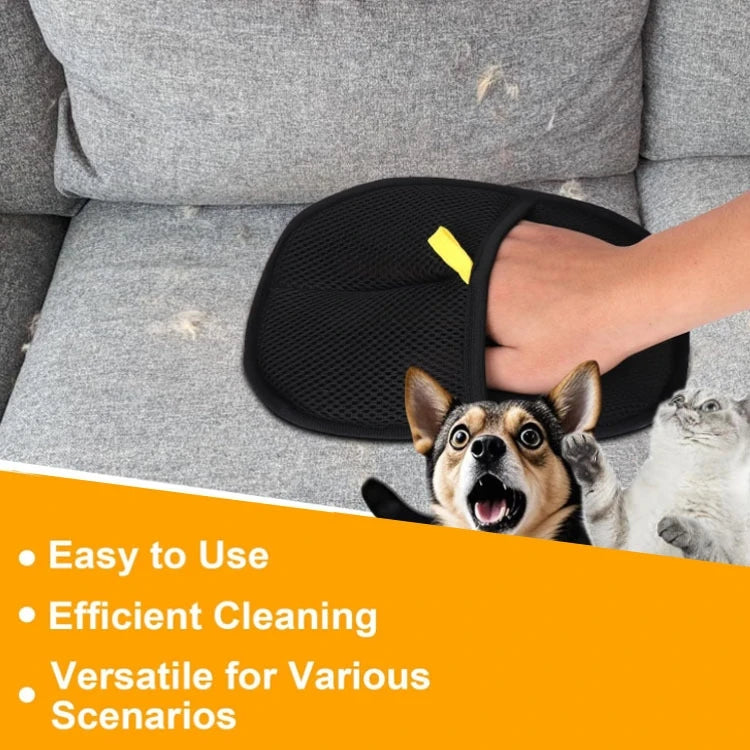 Pet Grooming Glove – Cat & Dog Hair Remover with Electrostatic Cleaning