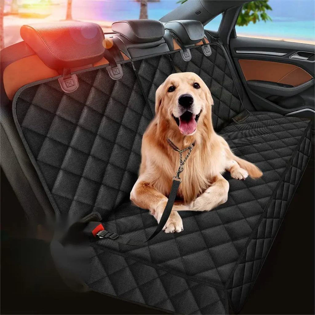 Waterproof Dog Car Rear Seat Cover – Hammock Style Pet Travel Mattress