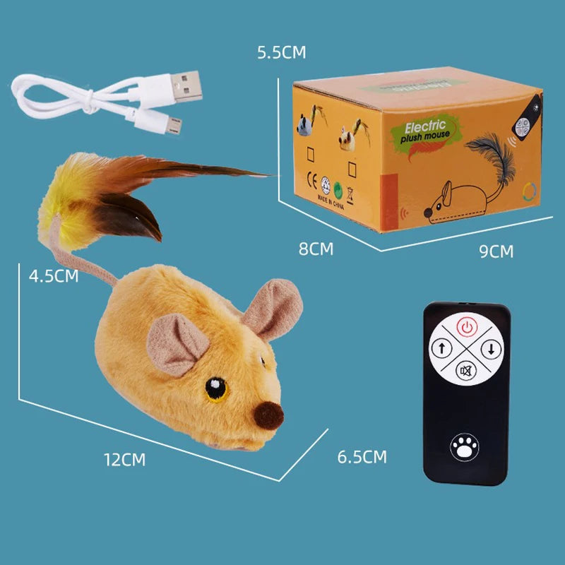 Remote Control Electric Mouse Cat Toy – Interactive & Rechargeable
