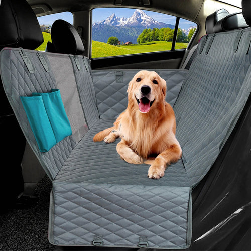 Dog Car Hammock Seat Cover – Waterproof with Safety Belt for Large Dogs
