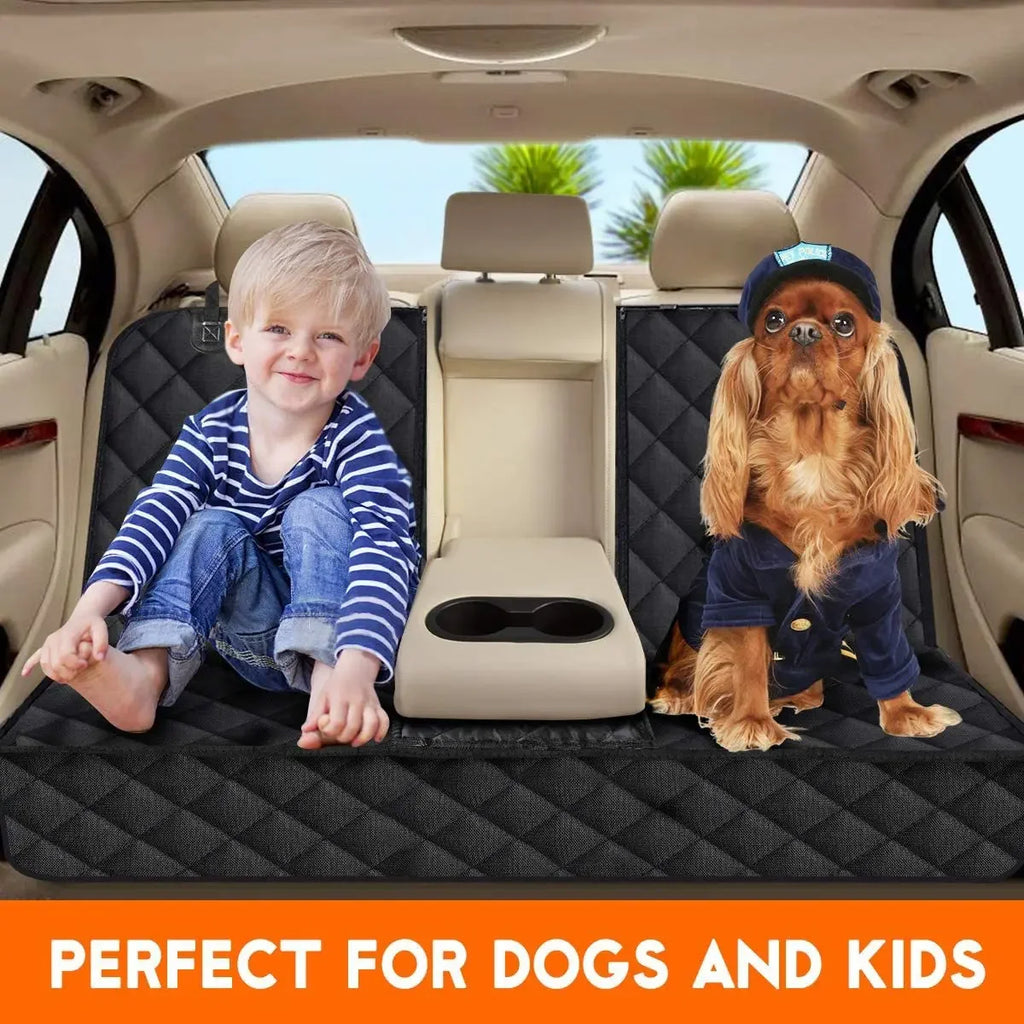 Waterproof Dog Car Rear Seat Cover – Hammock Style Pet Travel Mattress