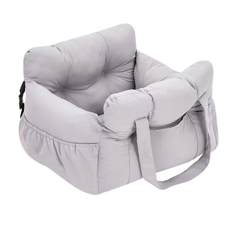 Dog Car Booster Seat with Safety Belt – Non-Slip & Washable