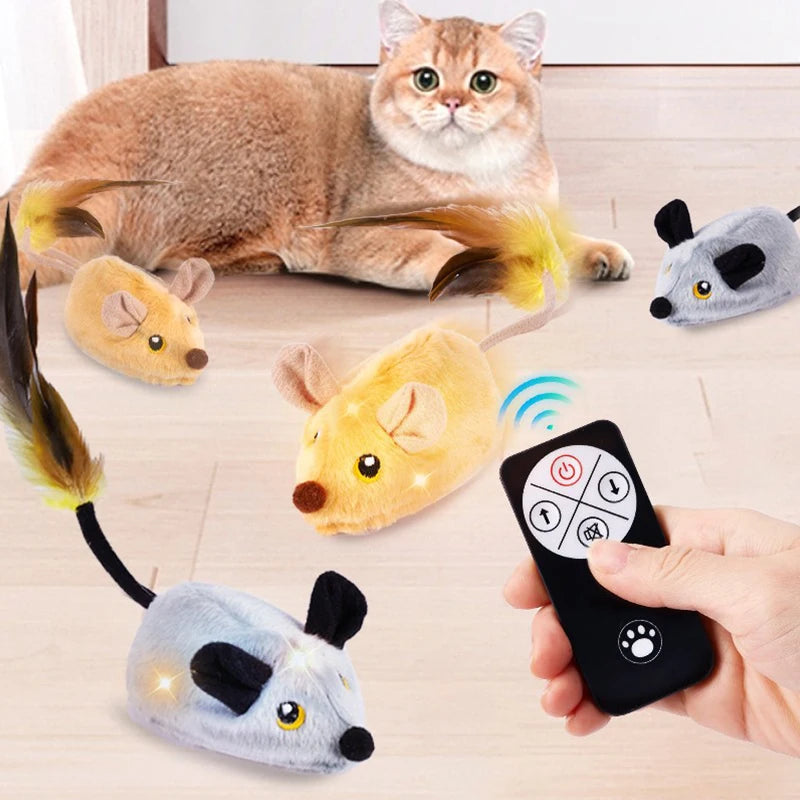 Remote Control Electric Mouse Cat Toy – Interactive & Rechargeable