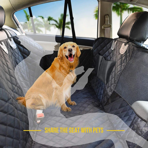 Dog Back Seat Cover with Mesh Window – Waterproof & Scratch-Proof Hammock