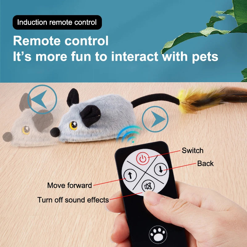 Remote Control Electric Mouse Cat Toy – Interactive & Rechargeable